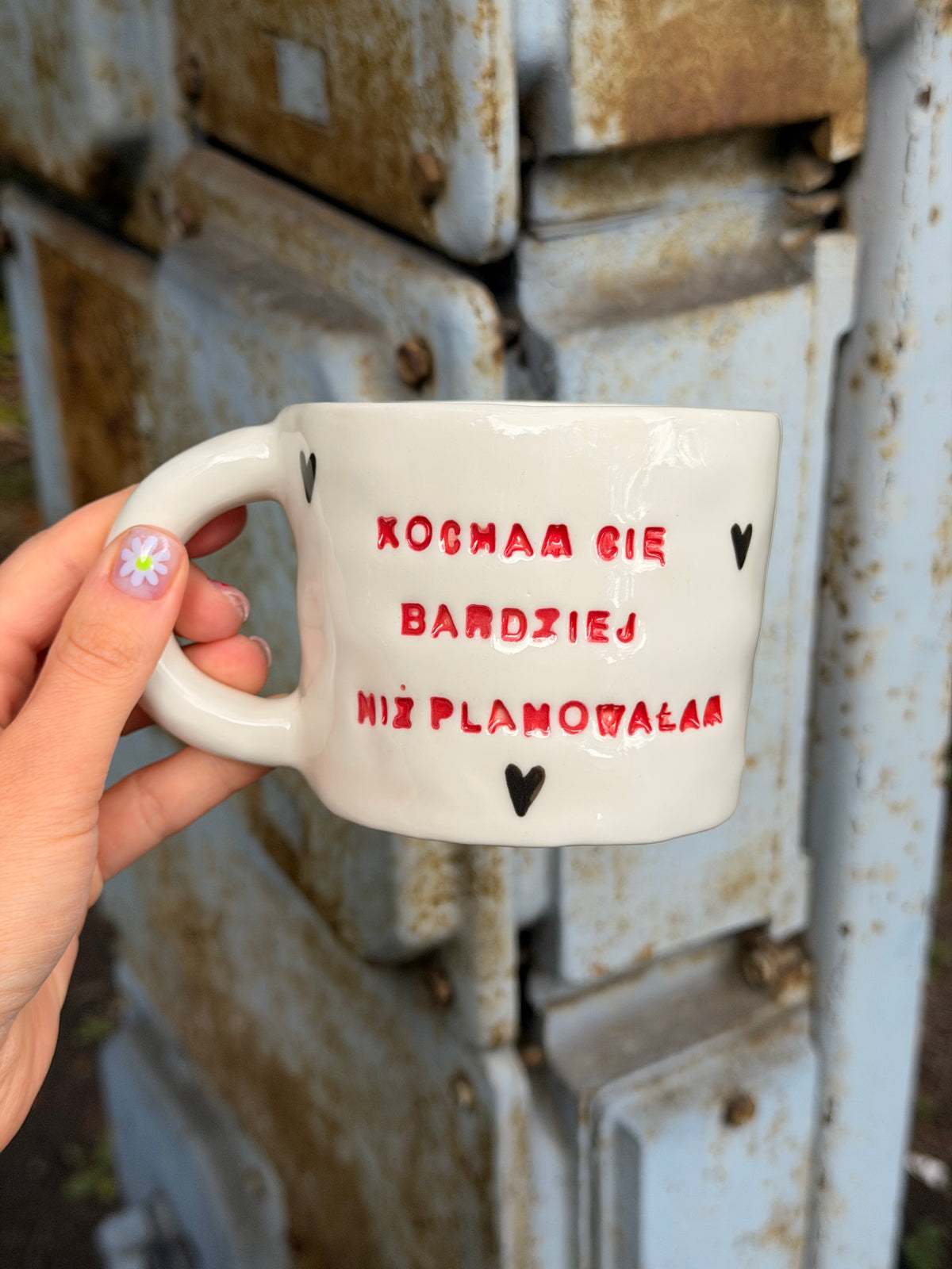 Kubek L "kocham cię bardziej niż planowałam"