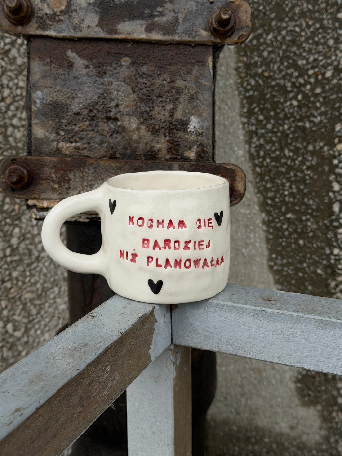 Kubek L "kocham cię bardziej niż planowałam"