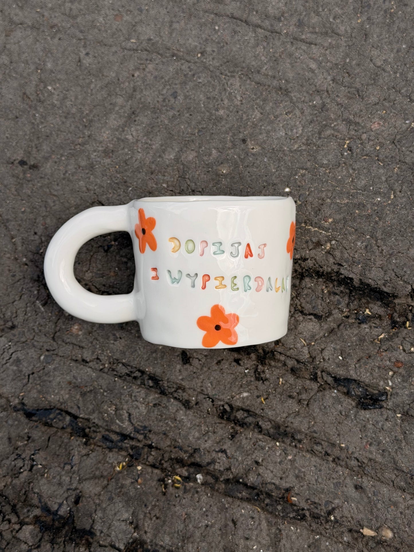 Kubek L "dopijaj i wypierdalaj"