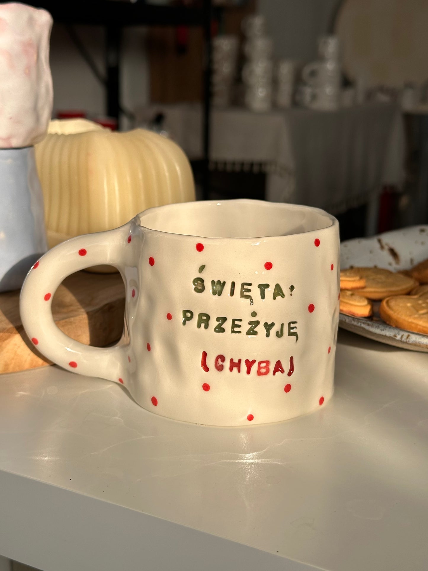 Kubek "święta? przeżyję (chyba)"