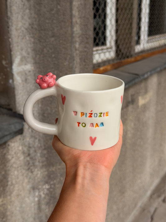 Kubek M "w piździe to mam"