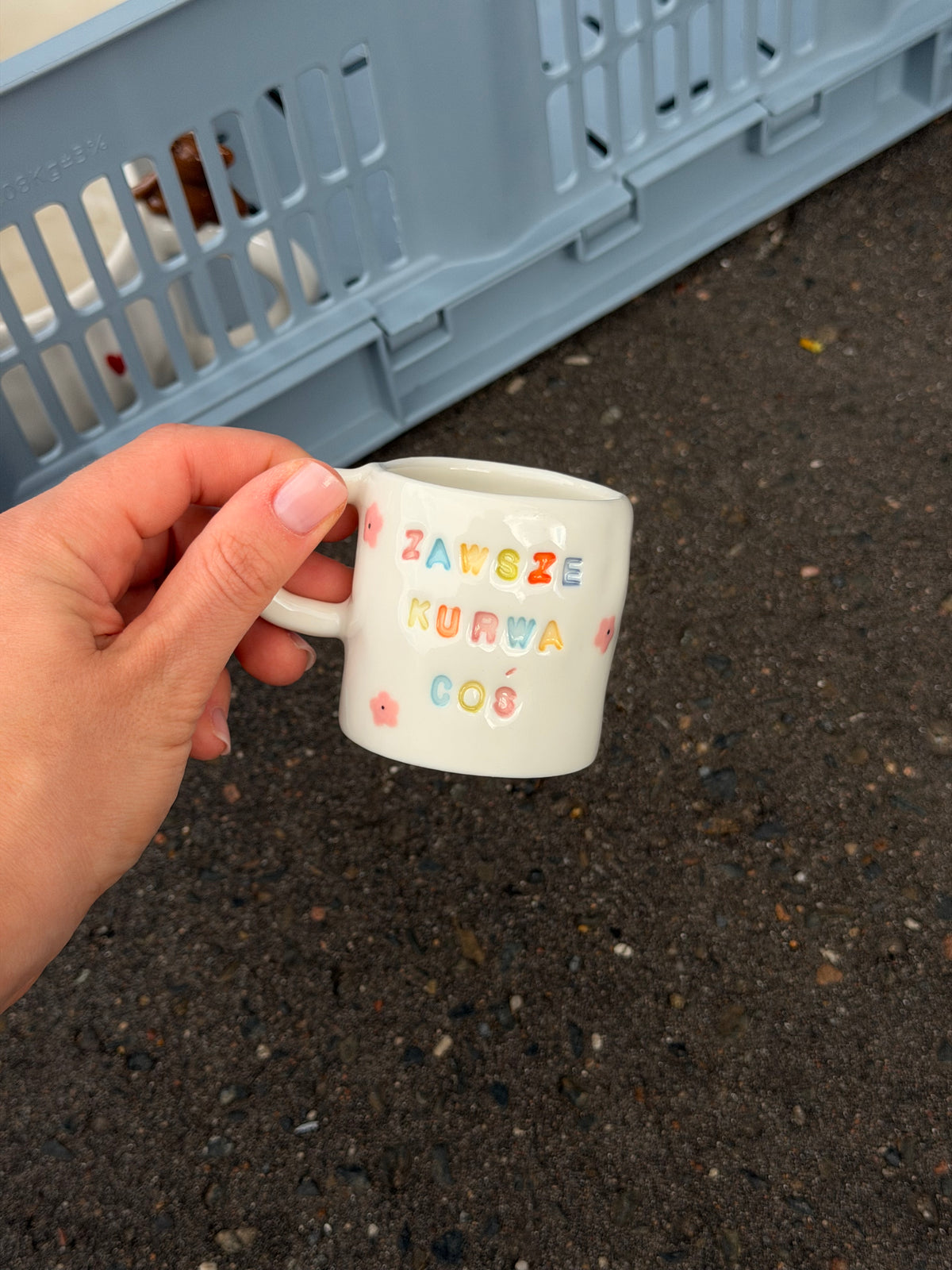 Kubek xs "zawsze kurwa coś"