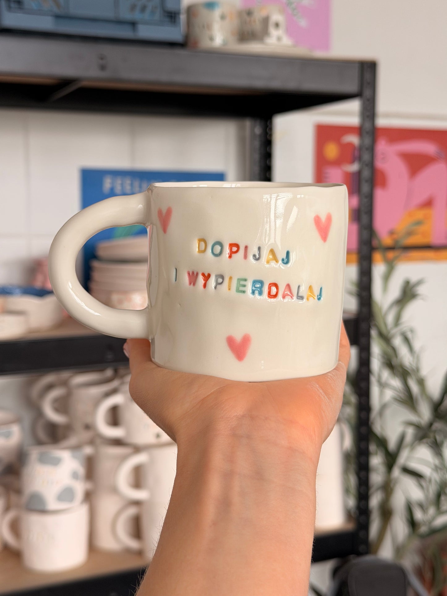 Kubek M "dopijaj i wypierdalaj"