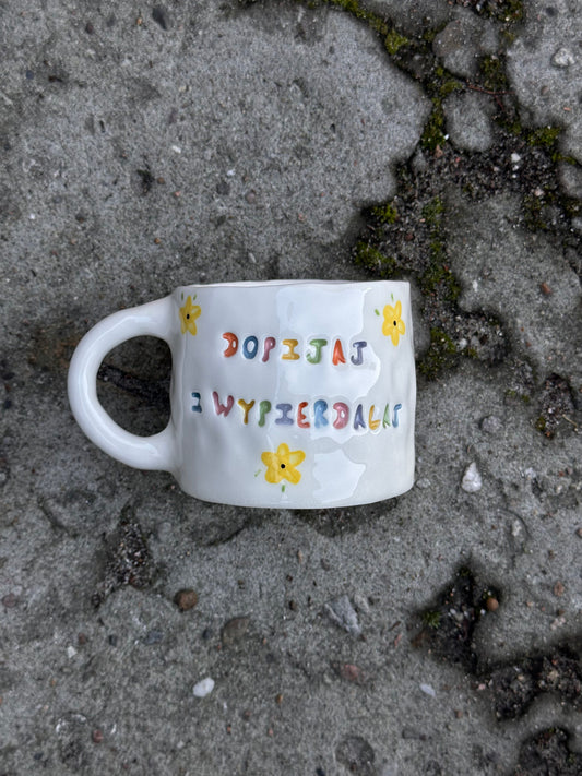 Kubek L "dopijaj i wypierdalaj"