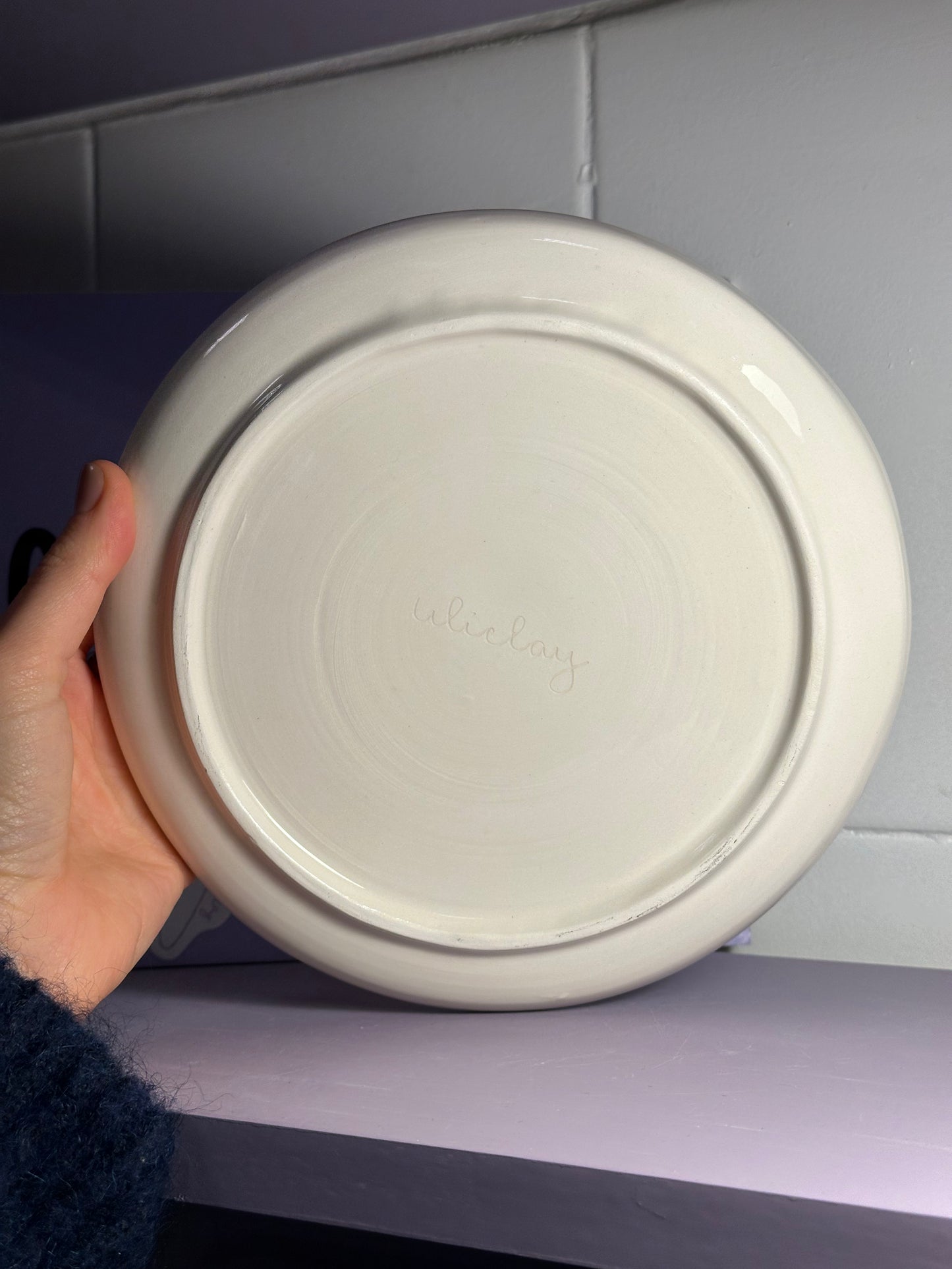 Talerz ceramiczny płaski "chujowo ale stabilnie"