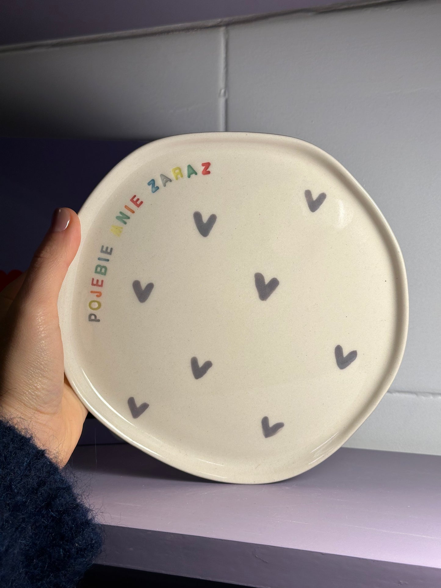 Talerz ceramiczny płaski "pojebie mnie zaraz"