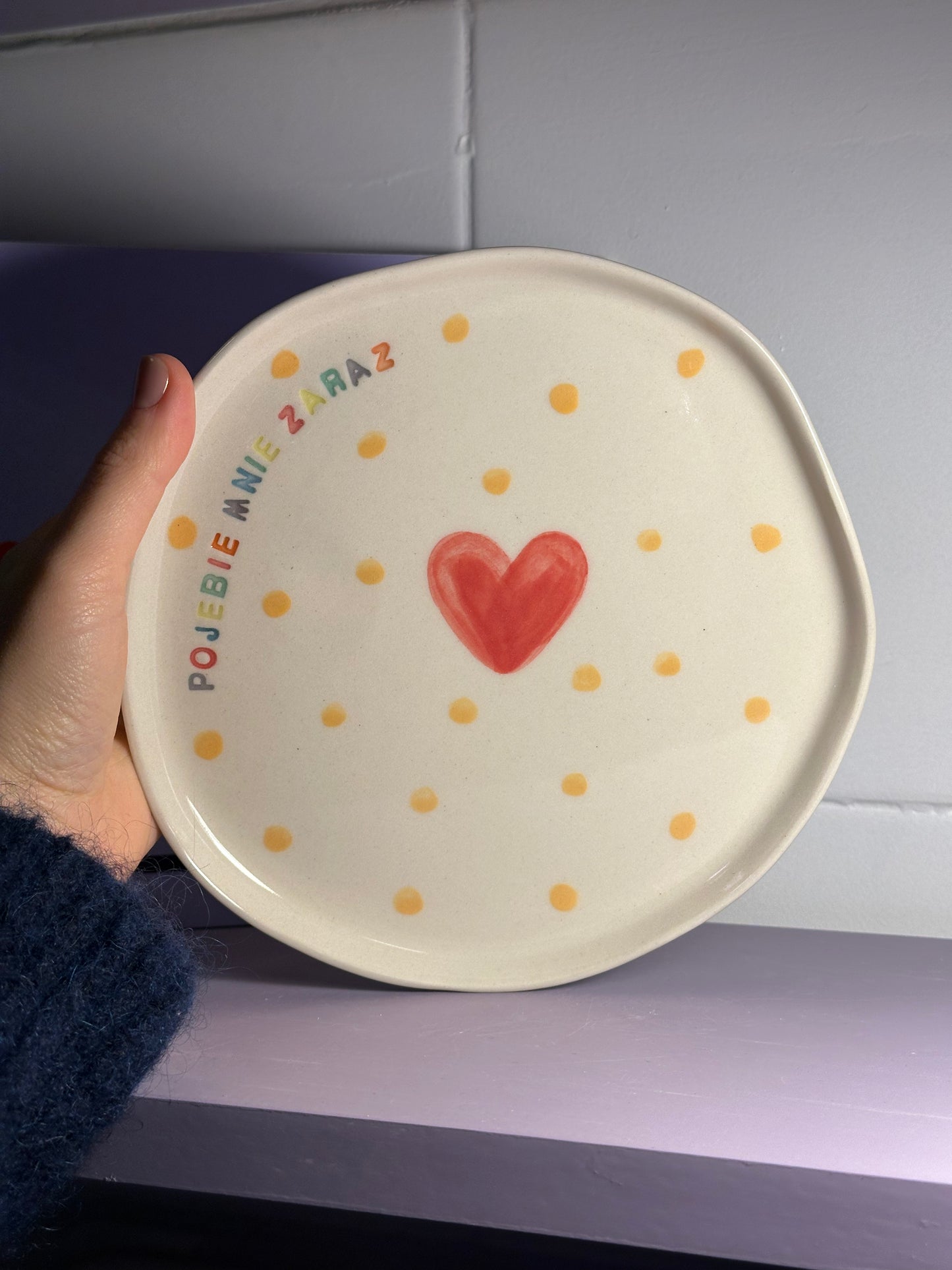 Talerz ceramiczny płaski "pojebie mnie zaraz"