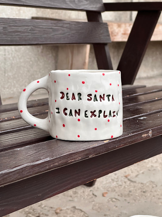 Kubek "dear santa i can explain"