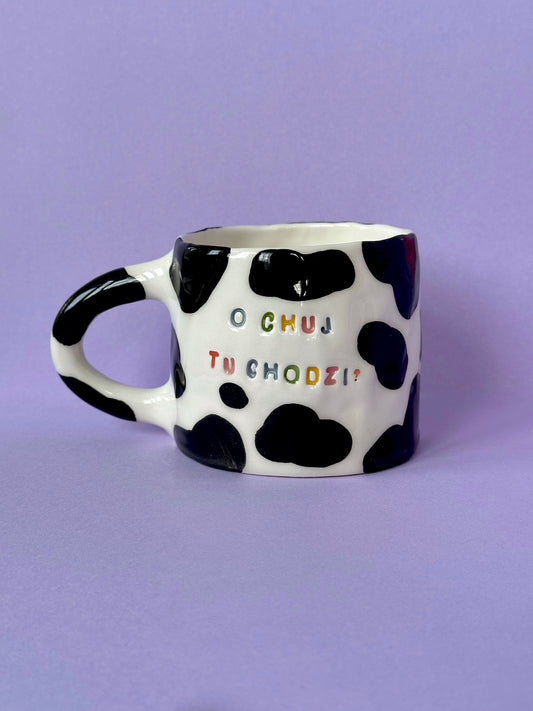 Kubek "o chuj tu chodzi?"