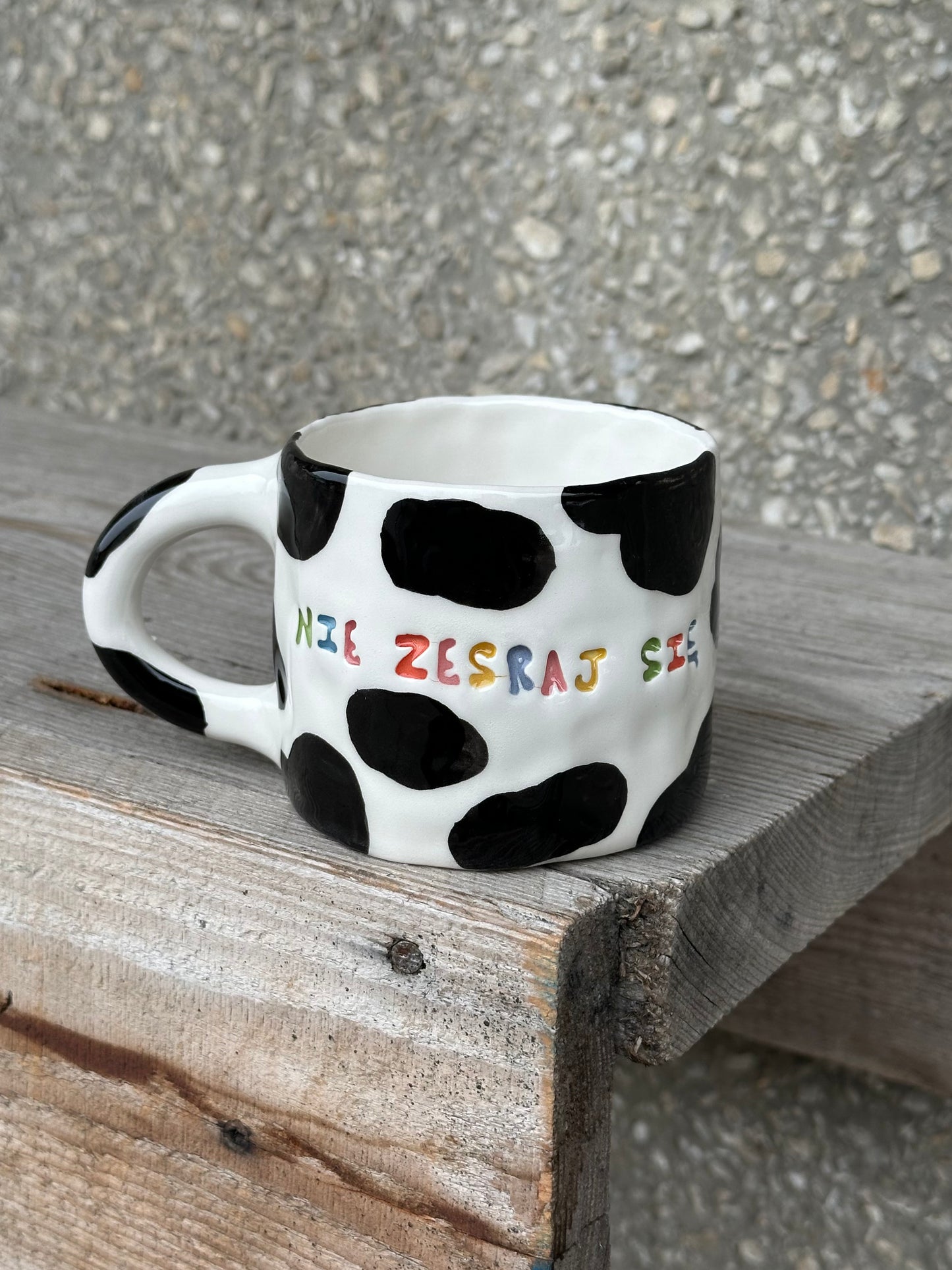 Kubek L "nie zesraj się"